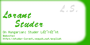 lorant studer business card